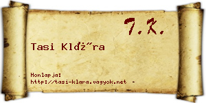 Tasi Klára névjegykártya
